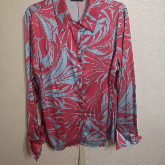 Boston Proper Tops - Stylish Pink and Blue Women's Top